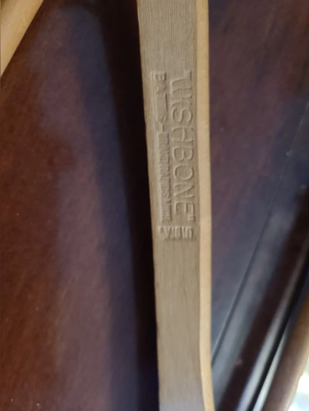 Lot of 4 Vintage Batts WISHBONE Wooden Suit Hangers Grand Rapids